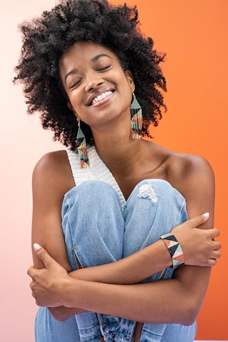 INK + ALLOY Beaded Bracelet for Women, Kenzie Seed Bead Stretch Stackable Bracelets, Handmade Jewelry for the Modern Bohemian, 1-Inch Width3