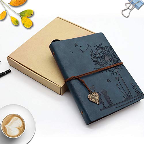 Vintage lederen tijdschrift A5 notitieboek, 100 vellen/200 pagina's 80 gm navulbare reistijdschriften dagboek A5… - Image 8