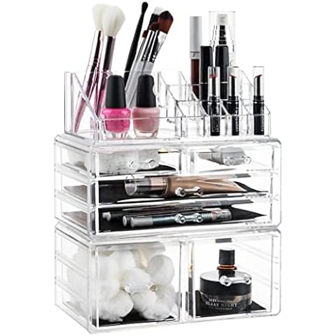 Masirs Clear Cosmetic Storage Organizer, Classy Design, Versatile, Simplifies Your Life Cover
