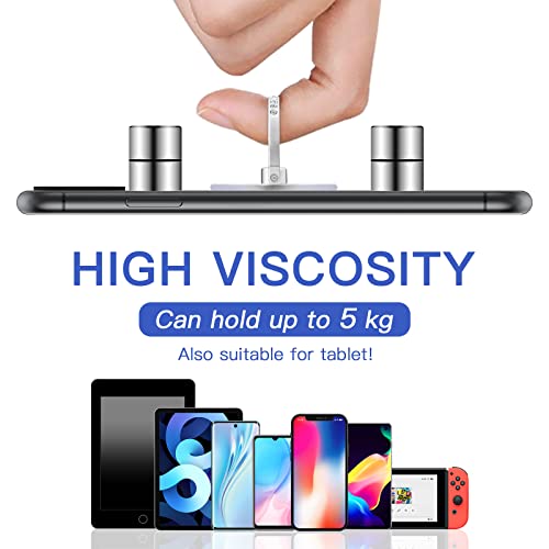 Yinhexi 2 Pcs Transparent Phone Ring Stand Holder Cell Phone Ring Holder Finger Grip 360 Degree Rotation (Silver & Diamond-8) #TOP5