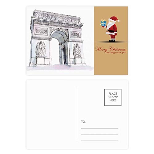 Cartes postales Arc de Triomphe souvenir Paris | Lot de 20 pour cadeaux et vœux Noël