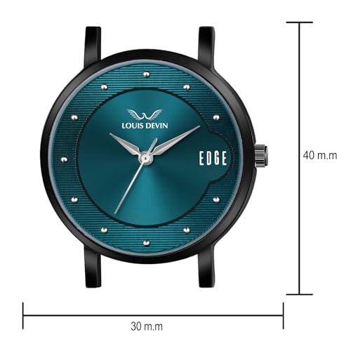 Image of LOUIS DEVIN Silicone Strap Analog Wrist Watch for Men and Women (Green /Brown /Blue /Black) | Set of 2 Wrist Watches | Couple Watches | LDCM-BK092-ST