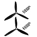 uxcell RC Propellers 3-Vane Nylon with Adapter Rings 8045 8x4.5 Inch Multi-Rotor for RC Aircraft, Black 1 Pair