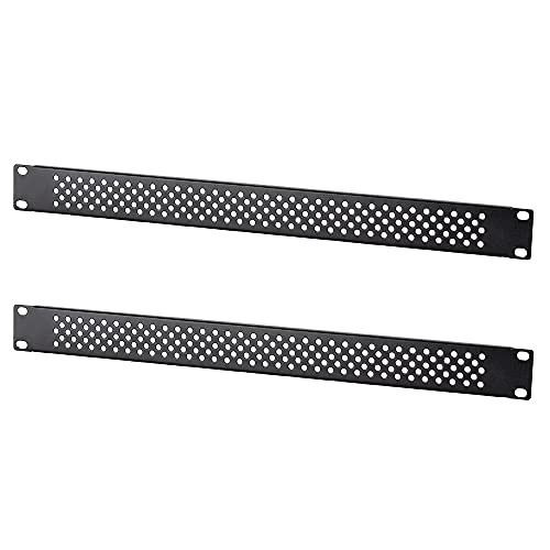 RIVECO 1U Vented Blank Panels for Rack & Cabinets Front Cover Panel 19-Inch Server & Network Rack...