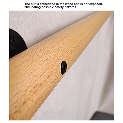 Garde-corps de protection en bois noble rampe d'escalier murale de loft - 7