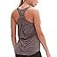 Icyzone Damen Sport Crop Top - Bauchfrei Yoga Shirt Mit Kordelzug