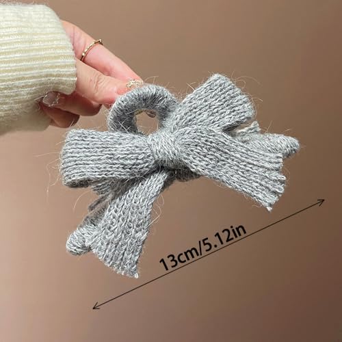 Pinza de cabello con moño de peluche para mujer miniatura 5