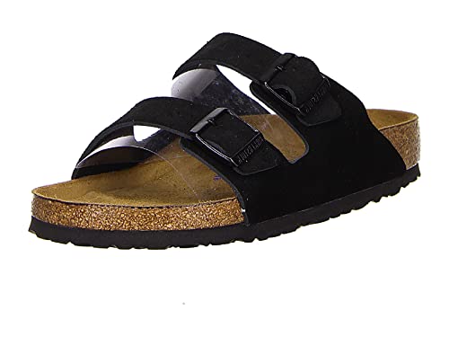 Preisvergleich Produktbild BIRKENSTOCK Arizona Schwarz Weichbettung Veloursleder