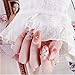 Produktbild Falsche Nägel,Künstliche,Fingernägel,24Pcs Schöne Gefälschte Nägel,Für Frauen Drücken Auf Lange Künstliche Nägel Shiny Pink Gradient 3D Blume Designs Full Cover Dekoration