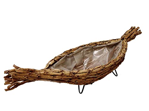 Desconocido MACETERO CUBREMACETA Canoa Mimbre PEQUEÑO