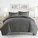 Linen Market and Ultra Soft Set, Duvet Cover, Gray, Twin