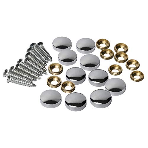 Metany 10Pcs Decorative Caps Cover Nails 12Mm Polished Shiny Silvery Brass Mirror Screws Sign Holder Advertising Nails Cap Fasteners Hardware For Mirrors,Tea Tables, Wardrobes,Or Glass Furniture #TOP19