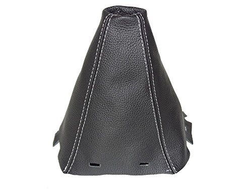 The Tuning-Shop for Nissan Pathfinder 2006-2012 Shift Boot Black Genuine Leather White Stitching