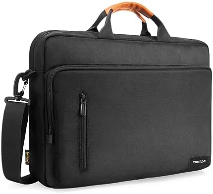 tomtoc Laptop Briefcase, 13-15.6 Inch Multi-Functional Laptop Shoulder Messenger Bag
