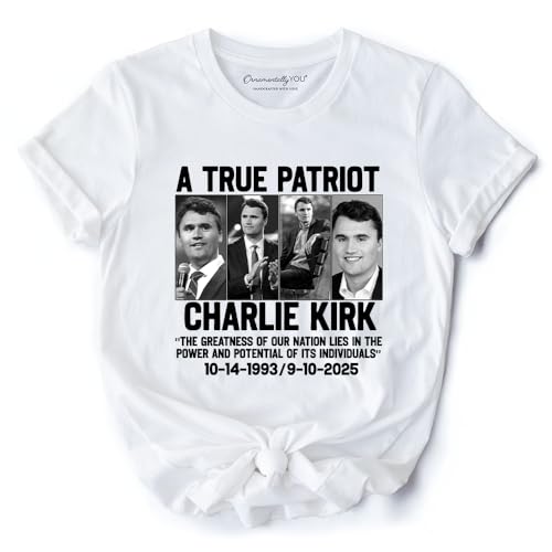 Charlie Kirk American T-Shirt, Made in The USA Memorial Tee Gift