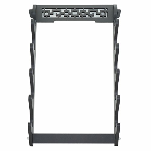 Eforlife 5-Tier Sword Holder Wall Mount Samurai Sword Stand Display Katana Wakizashi Tanto Wall Hanger Sword Rack Five Layer #TOP2