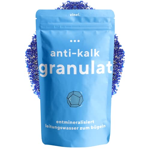 Entmineralisierungsgranulat für Bügelsysteme mit Wasserfilter - Kalkschutz + Salzschutz + Rostschutz - Entkalker Kalkschutz Ersatz Granulat Cover