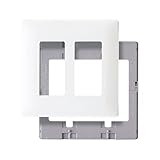 Legrand Pass & Seymour Screwless Wall Plates for Decorator Rocker Outlets, 2-Gang, White, SWP262WBPCC10