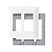 Pass & Seymour SWP262WBPCC10 Screw Less Wall Plate Plastic Sub Plate Two Gang, White