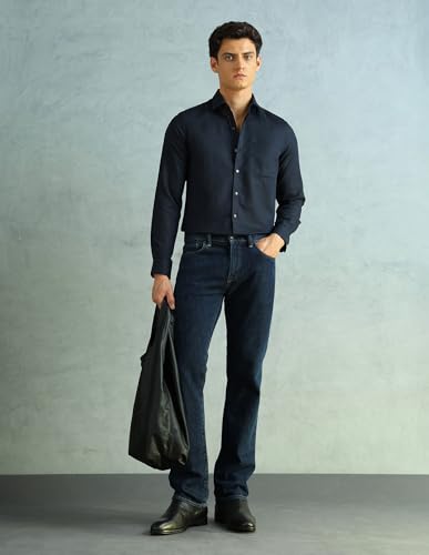 Image of Arrow Solid Slim Fit Formal Shirts for Men - Full Sleeve Shirt for Man