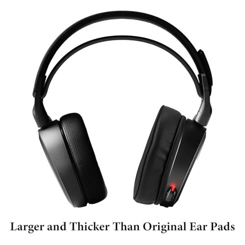 Almohadillas de repuesto Geekria Sport Extra Thick Cooling Gel compatibles con auriculares SteelSeries Arctis 1/3/5/7/7+/7P/7P+/7X/7X+/9/9X/Pro/Prime, cojines para oídos (Negro) miniatura 4