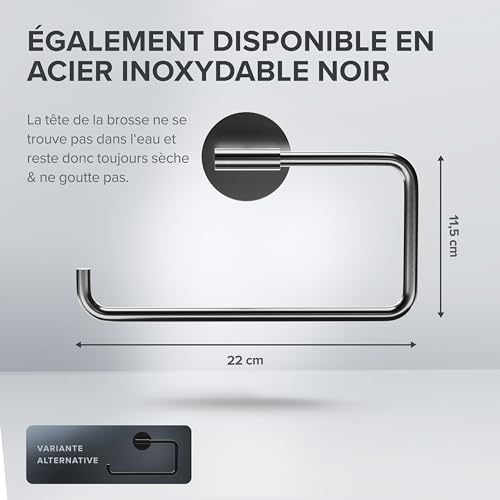 Porte-serviettes rectangulaire sans perçage pour salle de bain sans trous