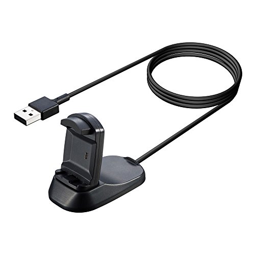 2024 Compact with 1M/3.28FT Length Cable Smart Watch Charger Charging Stand Dock Station Cradle Holder for Fitbit Ionic