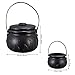 7 Pieces Halloween Candy Cauldron, Plastic Witch Cauldron with Handle Halloween Candy Bucket Candy Holder for (1 Large, 6 Small)