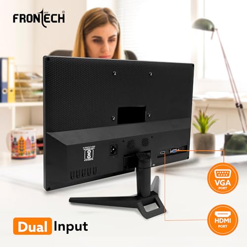 Image of FRONTECH 17.1 Inch HD LED Monitor | Refresh Rate 60 Hz,1440 x 900 Pixels | Wall Mountable Slim & Stylish Design with 16.7M Colors| HDMI & VGA Ports, Built-in Power Supply (MON-0066,Black)