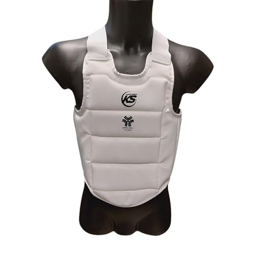 Karate Senpai | Corpetto Protettivo Karate Approvato per Competizioni - Protezione Torace/Schiena in Schiuma EVA 20mm - Taglio Anatomico Regolabile Varie misure (M)