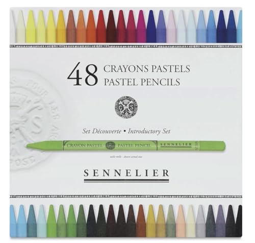 SENNELIER Pastel Pencil Set 48 Full Size Pencils Magnetic Cardboard Box (N132340.04)