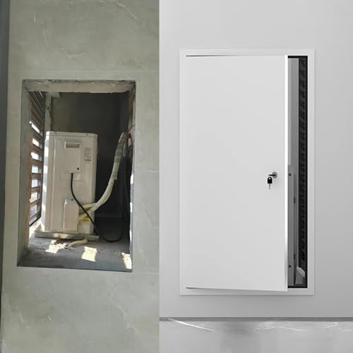Panel de acceso invisible para ocultar el aire acondicionado y centralitas en el salón de casa 2