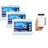 Honeywell TH9320WF5003 Wi Fi 9000 Color Touch Screen Programmable Thermostat White Requires C Wire 3 Pack with Extended 5 Year Warranty