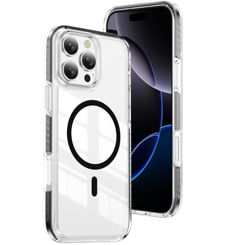 Asdsinfor iPhone 16 Pro�p�N���A�P�[�X �T�C�h�J���[�X�g���C�v�A�N�Z���g �A�N�����o�b�N �\�t�g�G�b�W ���h�~ �ϏՌ� �ی� �~�j�}���X�g �ϋv�� �J�o�[ Apple iPhone 16 Pro�p JC �u���b�N