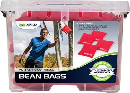 Wild Sports 1-1-16014-RE015F Regulation Size Cornhole Bags - Set Of 8 Premium Bean Bag Toss Bags thumb #2