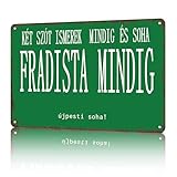 Vintage Metal Signs Vintage FerencváRos Metal Tin Sign-Funny Poster Wall Art for Home Living Room Garage Bar Decor 8X12inch