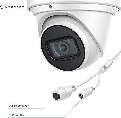 Amcrest 4K Poe Camera Ai Human/Vehicle Detection, Ultrahd 8Mp Outdoor Security Turret Poe Ip Camera, 3840X2160, Wide Angle, Ip67 Weatherproof, Microsd, Built In Mic, White (Ip8M-T2669Ew-Ai) #TOP4