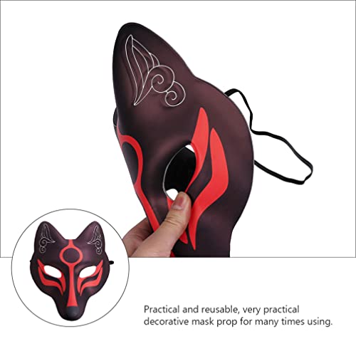 Beaupretty Máscaras japonesas Fox Kabuki Kitsune para homens, mulheres, crianças, fantasias, adereço