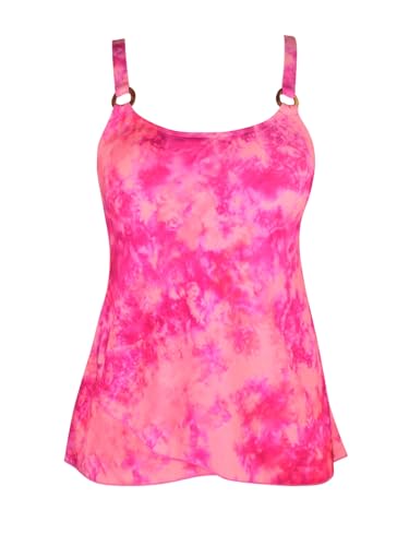 Septangle Womens Ruffle Tankini Tops Tummy Control Bathing Suit Tops Only Modest Swimsuit Top No Bottom