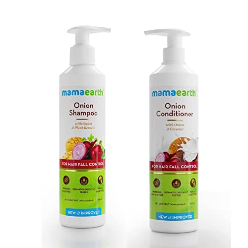 Mamaearth Onion Hair Growth & Hair Fall Control Combo(Shampoo 250ml & Conditioner 250ml)