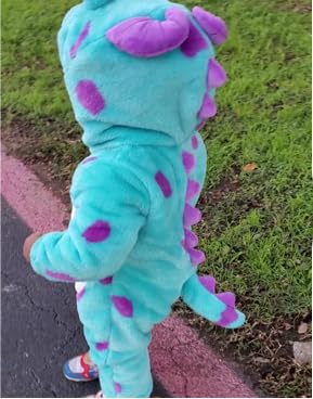 Disfraz de bebé unisex azul con capucha suave para Halloween miniatura 6