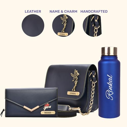 Image of YOUR GIFT STUDIO Customized Women Gift Set | Personalized Ladies Purse, Sling Bag Gift Set | Birthday Gift Set for Ladies | Anniversary Gift for Women