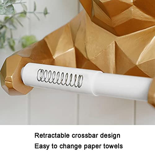 Zycsktl Toilet Tissue Holder,Nordic Geometric Pig Shape Toilet Paper Holder, Hotel Bathroom Wall-Mounted Face Towel Storage Rack, Birthday Present (Color : Gold, Size : 192216Cm) #TOP5