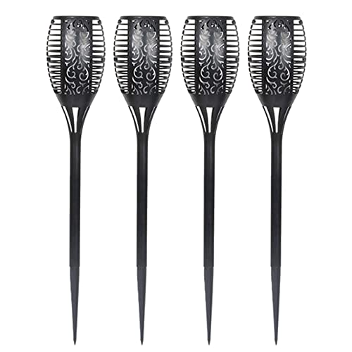 Solar Flame Lights, Waterproof LED Torch Lamp with Flickering Flame, Solar Powered Outdoor Decoration for Garden Patio Yard 4PCS