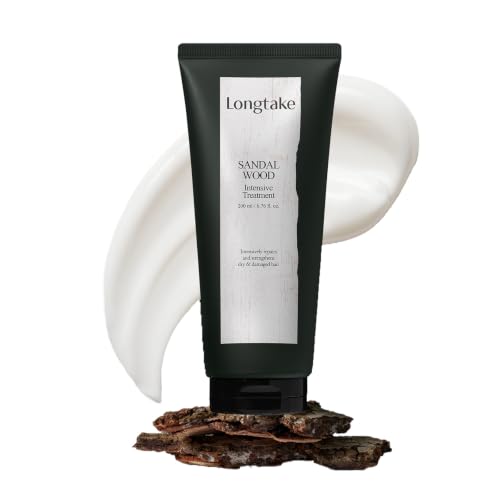 LONGTAKE Sandalwood Intensive Hair Perfume Treatment 6.76 Fl OzㅣImproves softnessㅣ Anti-frizzㅣSplit end repairㅣFor All hair types