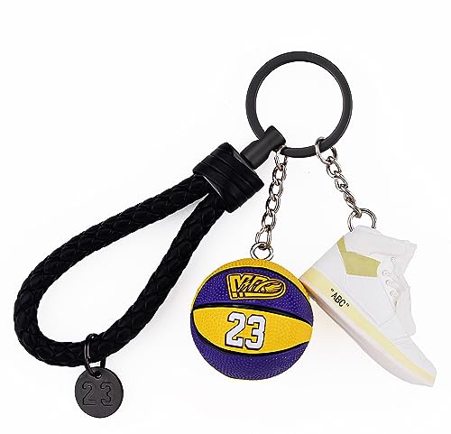 MPK Mini llavero de baloncesto 3D para hombres, mujeres y niños, regalos de graduación, regalos inspiradores, blanco, talla S