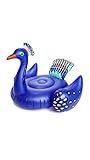 SunnyLIFE Luxury Adult Inflatable Pool Float Ride On Beach Toy - Peacock Blue