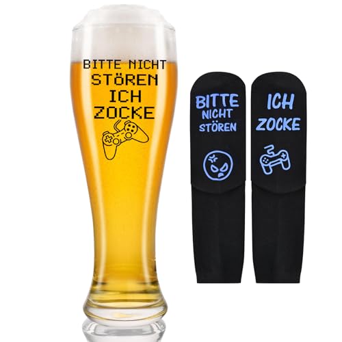 Joymaking Vasos de cerveza calcetines regalo para hombres, jugadores, adolescentes, jóvenes, novios – Navidad cumpleaños 720 ml