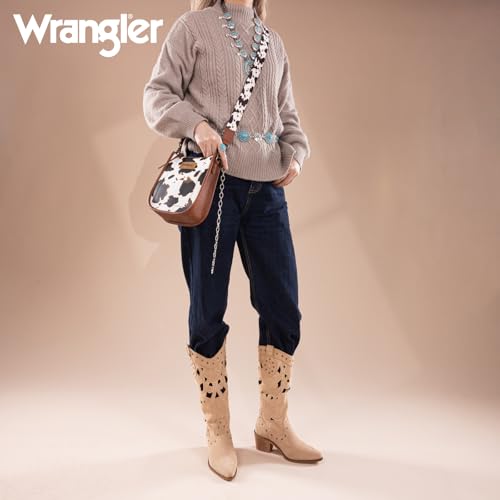 Image of Wrangler Small Crossbody Bag for Women, Mini Shoulder Purse with Adjustable Strap, Vegan Leather Phone Purse