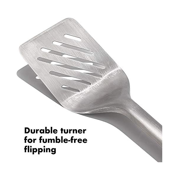 OXO Good Grips Grilling Tools, Tongs and Turner Set, Black - Image 4